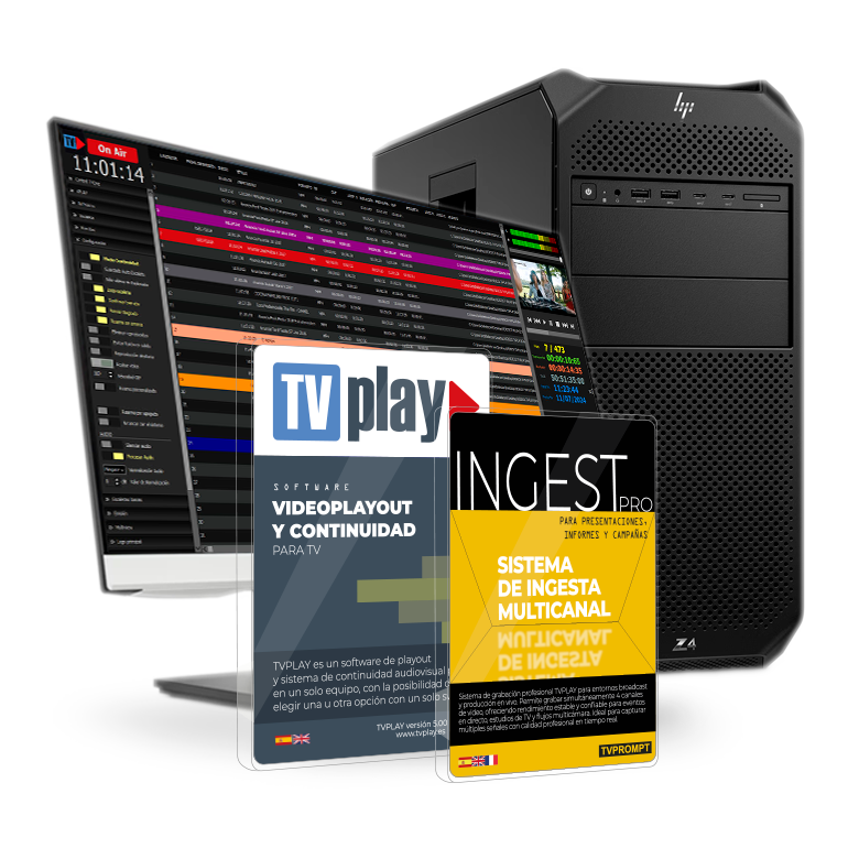 alt="TVPLAY REC 4 playout and ingest system for multichannel recording"